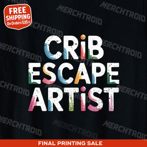 "Crib Escape Artist" new parents shirts - product photo 9