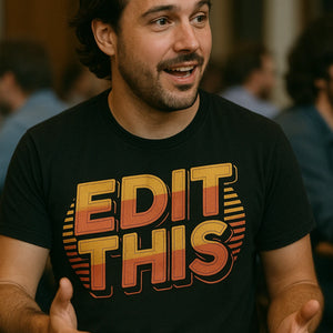"Edit This" black journalist t shirt - a birthday gift for journalist lover