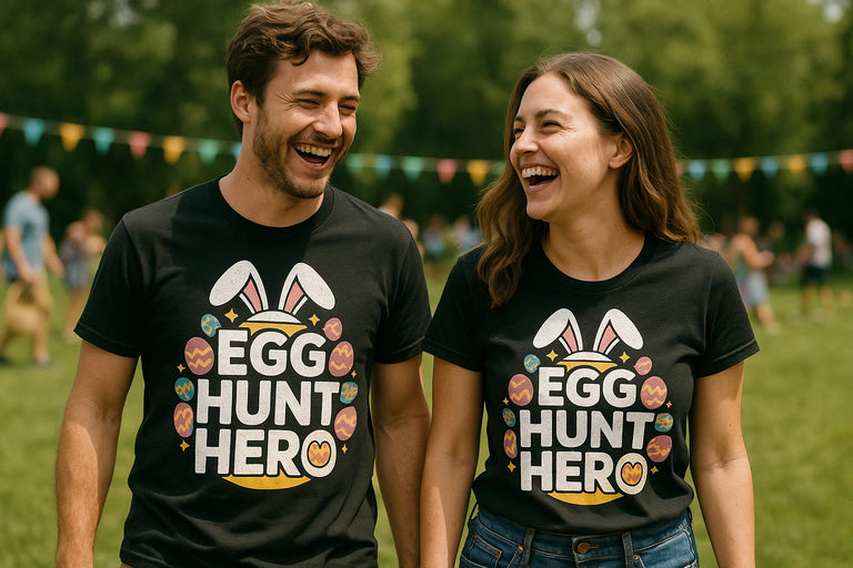 Person wearing the black womens easter shirts graphic tee - 