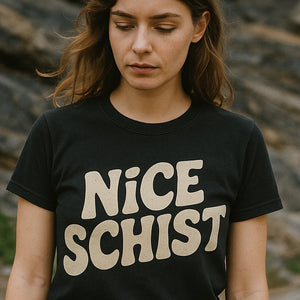 "Nice Schist" geology rocks t shirt - product photo 7