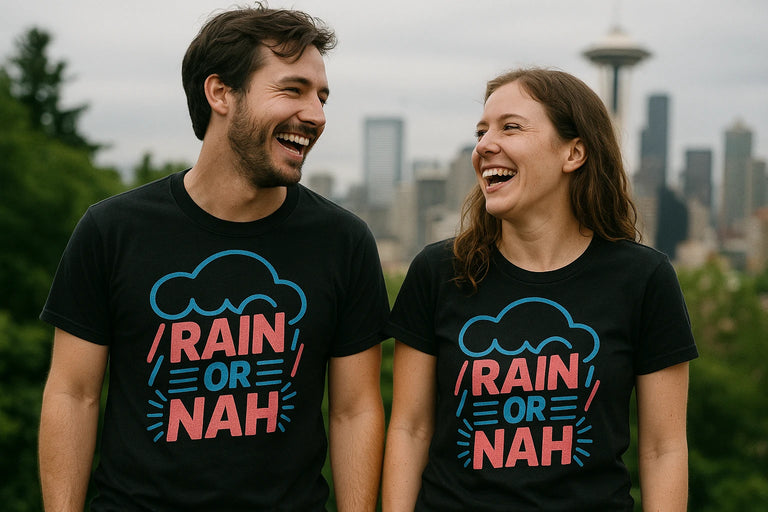 Person wearing the black rain bow t shirt graphic tee - 