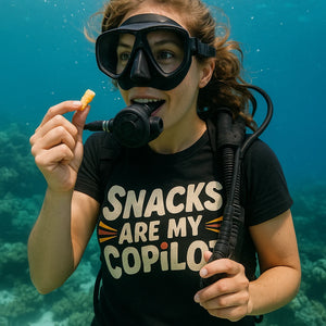 "Snacks Are My Copilot" adventure t shirt - product photo 8