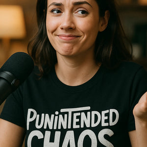 "Punintended Chaos" comedy t shirt - product photo 7