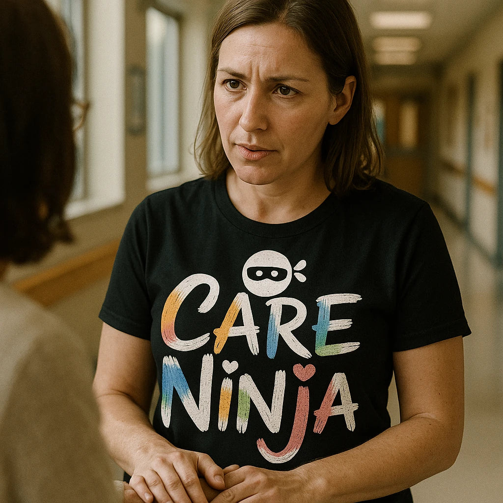 "Care Ninja" black social worker shirts - also a social worker appreciation day gifts