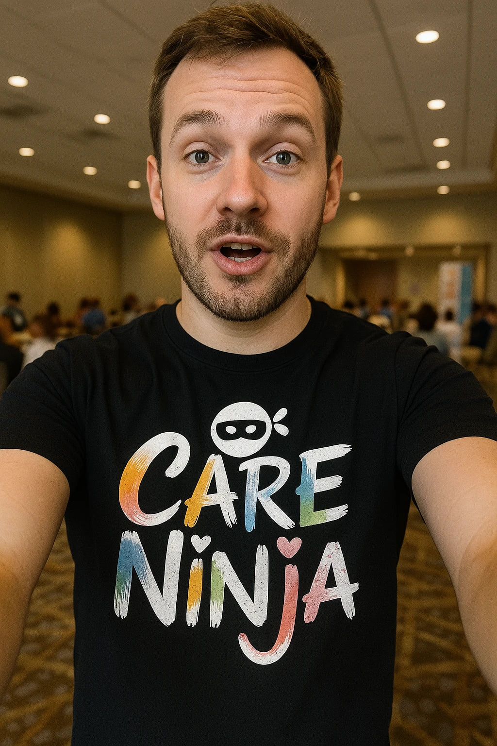 "Care Ninja" black social worker shirts - also one of the best gifts for social workers