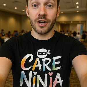 "Care Ninja" black social worker shirts - also one of the best gifts for social workers