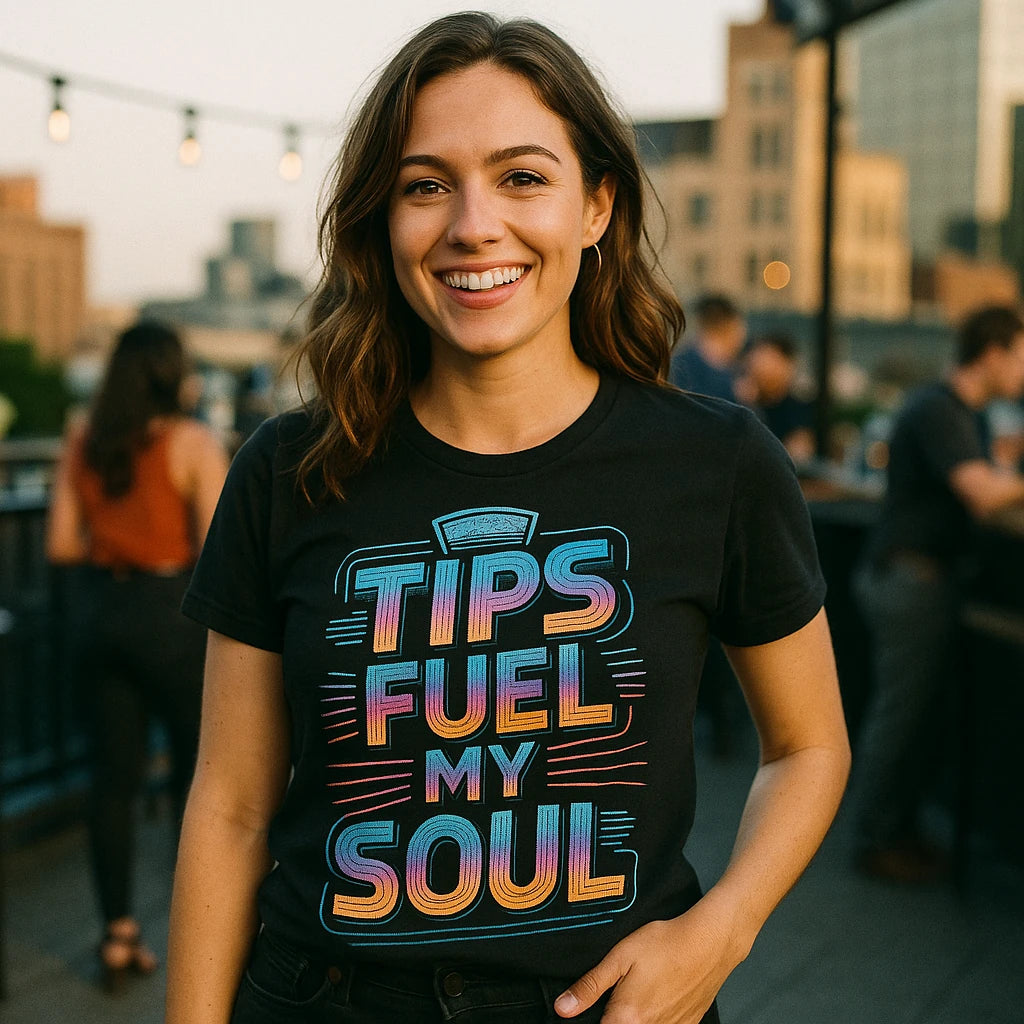 "Tips Fuel My Soul" black bartender shirts - a christmas gift ideas for bartender