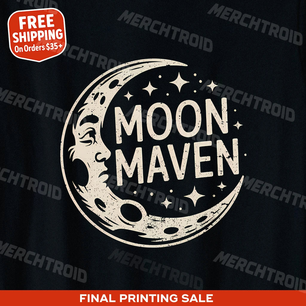 "Moon Maven" man on the moon t shirt - product photo 9