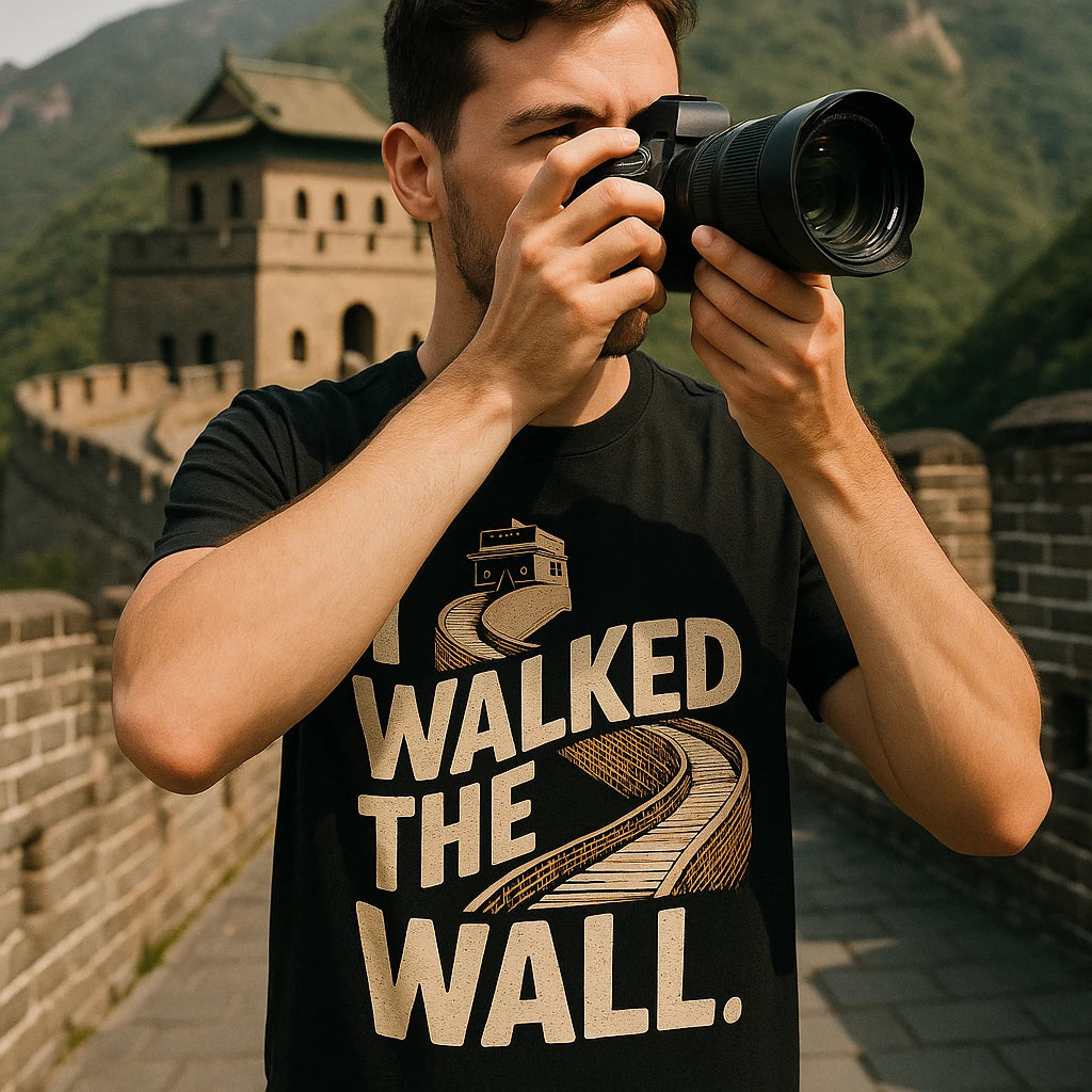 "I Walked the Wall." the great wall of china shirts - product photo 8