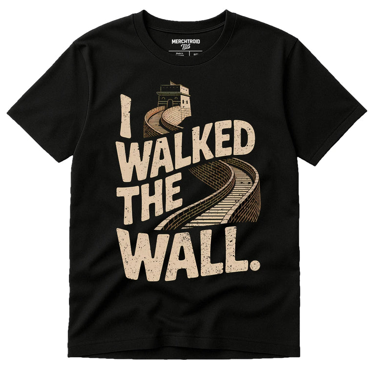 Black The Great Wall Of China Shirts - 