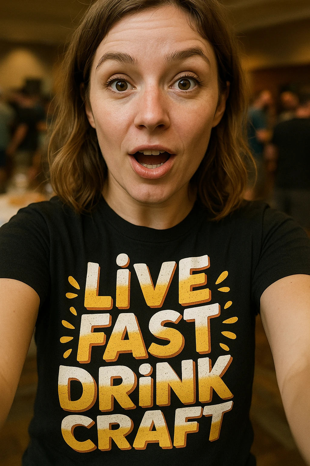 "Live Fast Drink Craft" black beer t shirt - also one of the gifts for beer drinkers