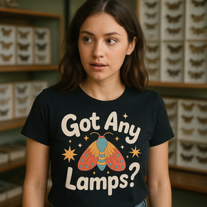 "Got Any Lamps" moth t shirt - product photo 9