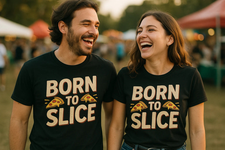 Person wearing the black pizza t shirt graphic tee - 