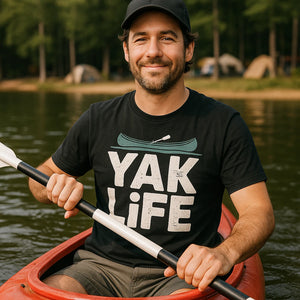"Yak Life" red canoe t shirt - product photo 8