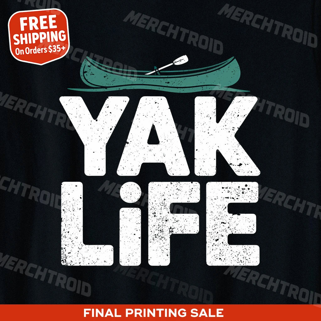 "Yak Life" red canoe t shirt - product photo 9