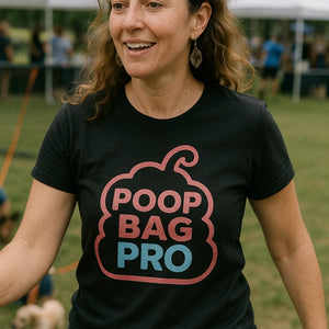"Poop Bag Pro" black animal lovers t shirts - also a a perfect shirt for dog lovers