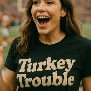 "Turkey Trouble" thanksgiving tees - product photo 7