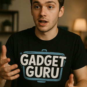 "Gadget Guru" black gadget t shirt - a christmas presents for gadget lover