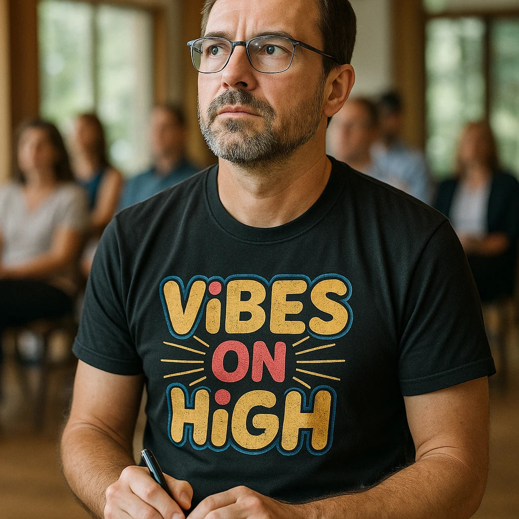 "Vibes on High" growth mindset tshirts - product photo 8