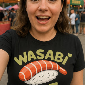 "Wasabi Not" sushi t shirt - product photo 7