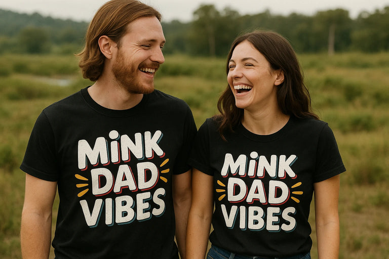 Person wearing the black mink t shirt graphic tee - 