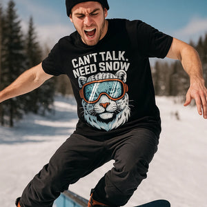 "Can'T Talk. Need Snow" snowboard tee - product photo 8