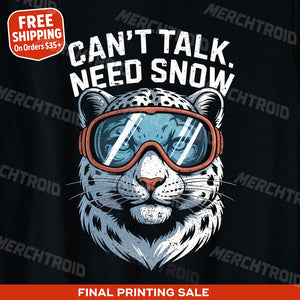 "Can'T Talk. Need Snow" snowboard tee - product photo 9