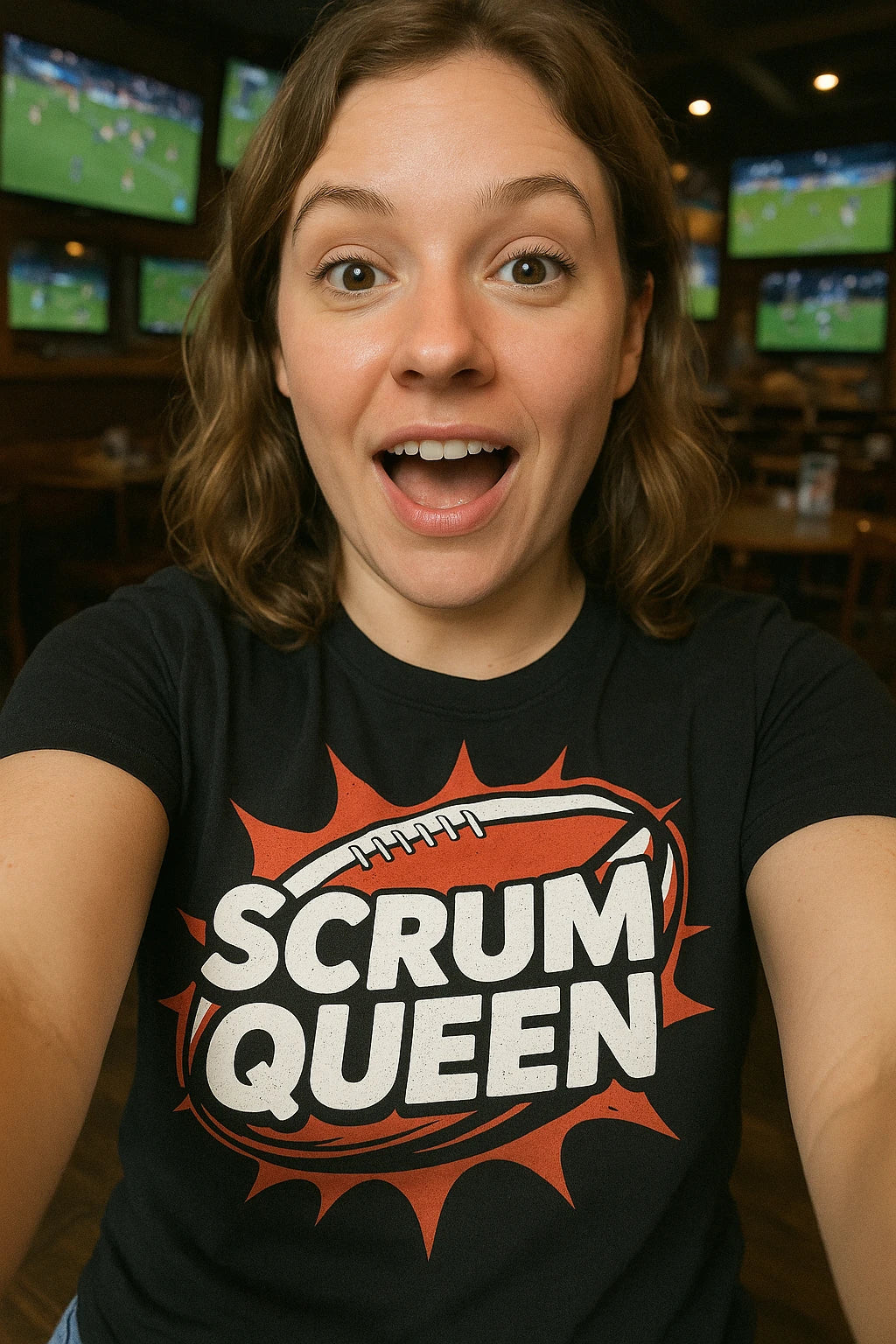 "Scrum Queen" mens rugby shirts - product photo 7