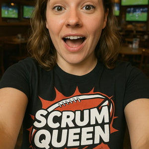 "Scrum Queen" mens rugby shirts - product photo 7