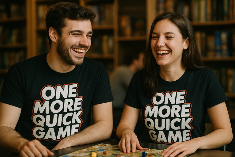 Person wearing the black board game t shirt graphic tee - 