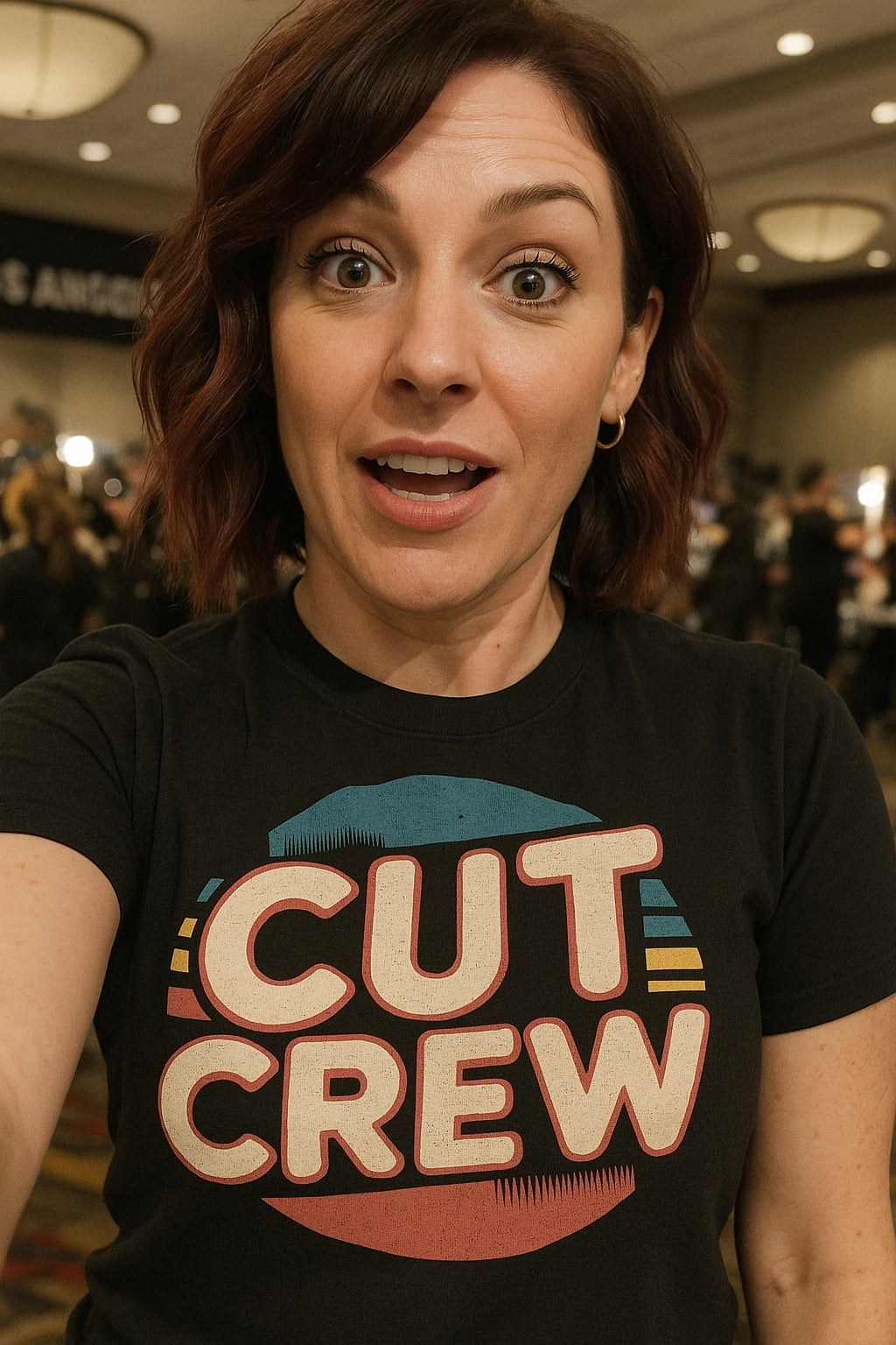 "Cut Crew" black funny hairdresser shirts - a christmas present ideas for hairdresser