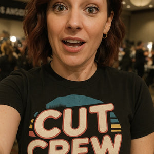 "Cut Crew" black funny hairdresser shirts - a christmas present ideas for hairdresser