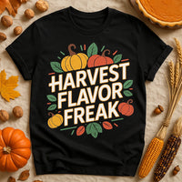 A black T-shirt featuring the text 