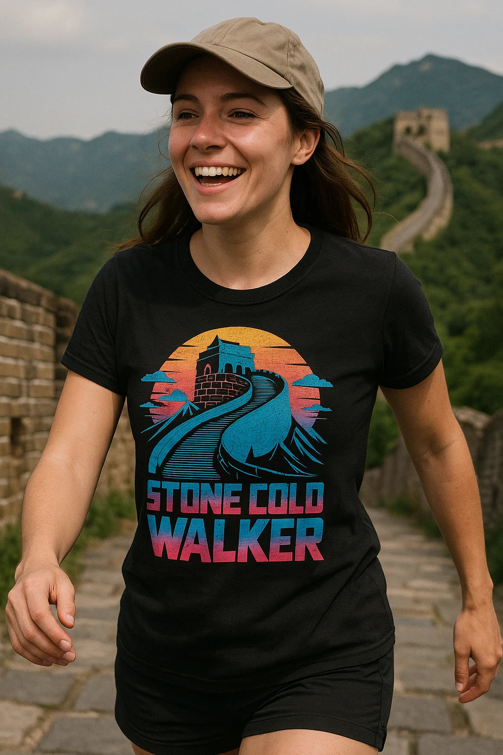 "Stone Cold Walker" black the great wall of china t shirt - a birthday gift for the great wall of china lover