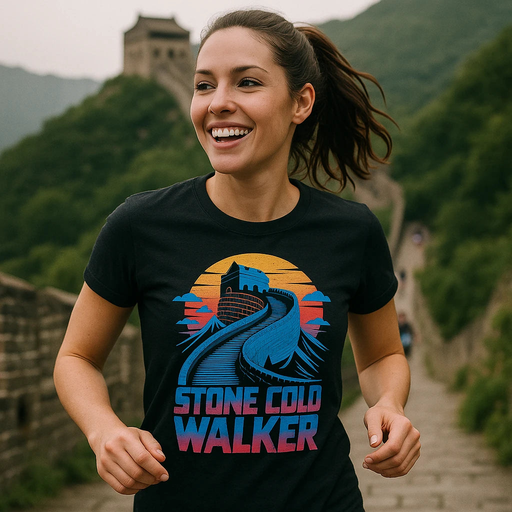 "Stone Cold Walker" the great wall of china t shirt - product photo 9