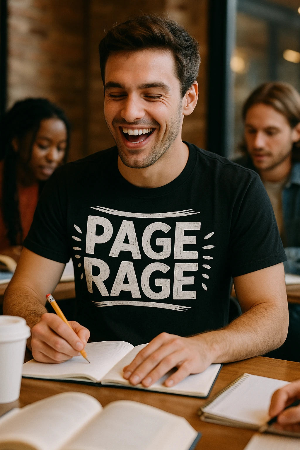 "Page Rage" black studying shirts - a birthday gift for studying lover