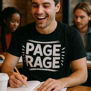 "Page Rage" black studying shirts - a birthday gift for studying lover