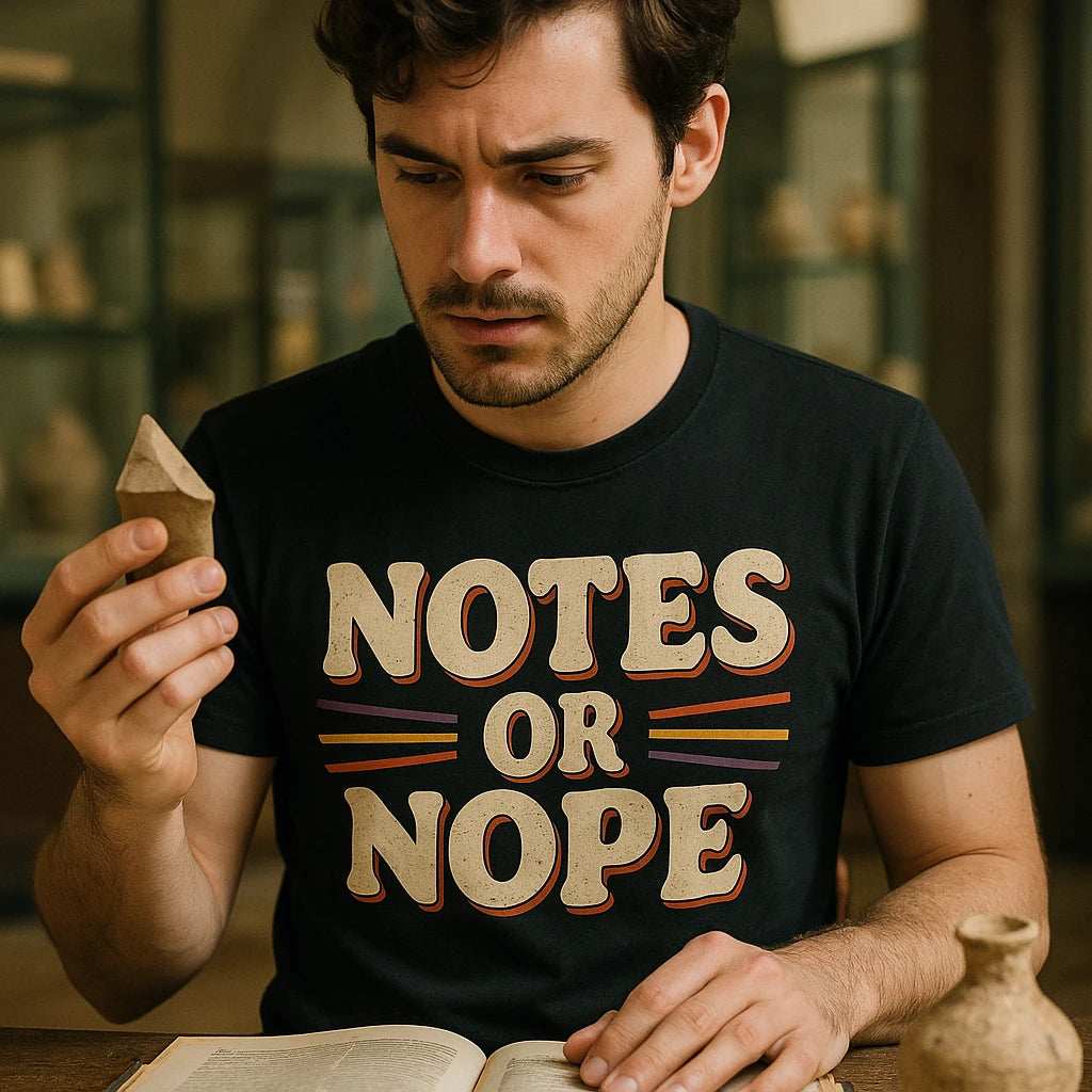 "Notes Or Nope" studying t shirt - product photo 8
