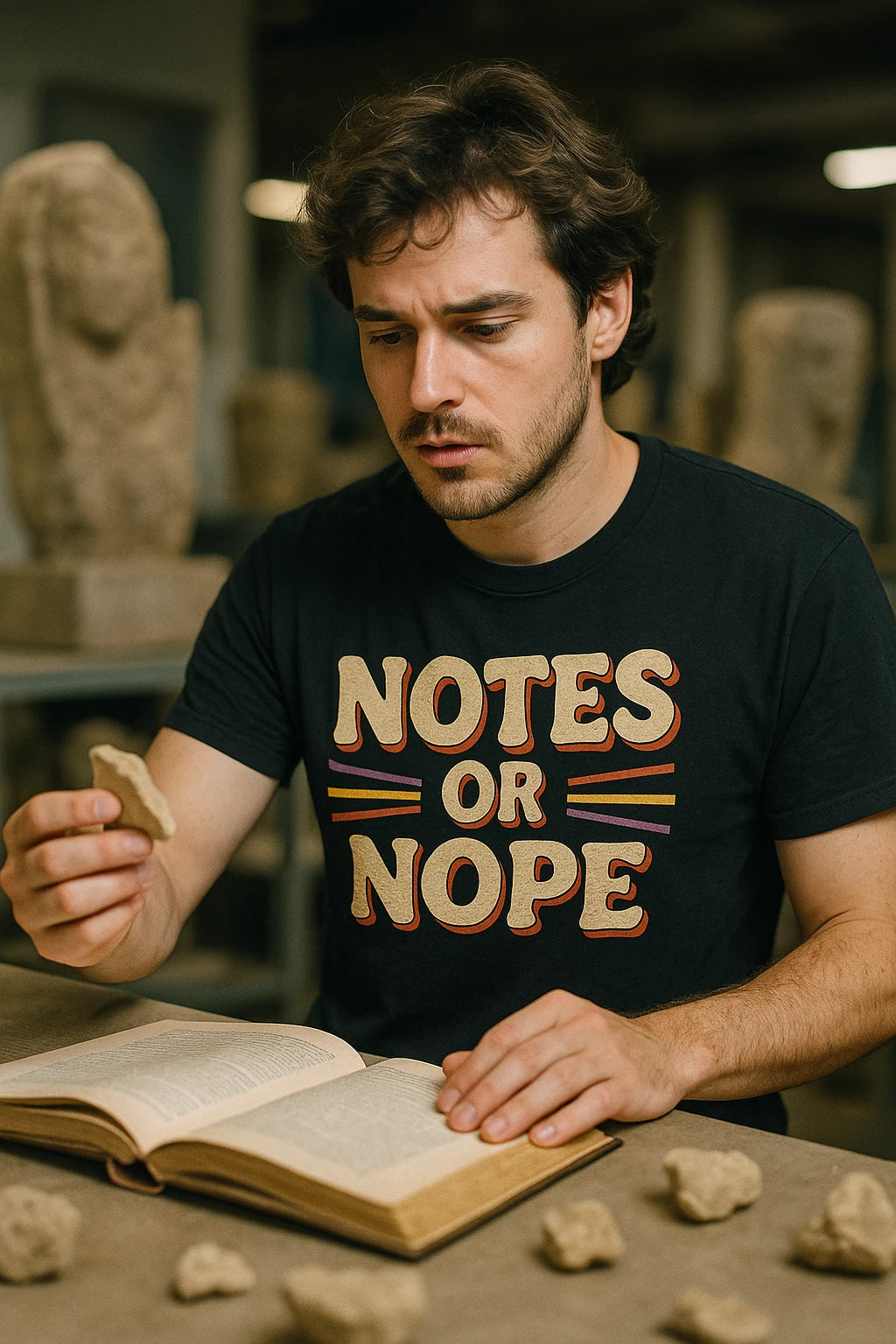 "Notes Or Nope" black studying t shirt - a birthday gift for studying lover