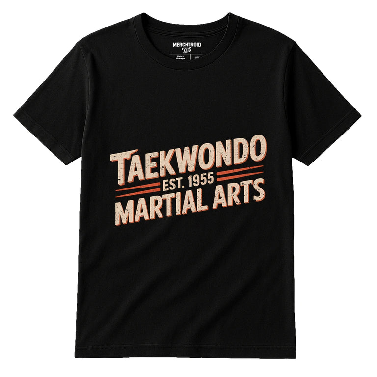 Black Martial Arts Tee Shirts - 