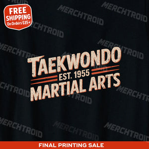"Taekwondo Est 1955 Martial Arts" martial arts tee shirts - product photo 9