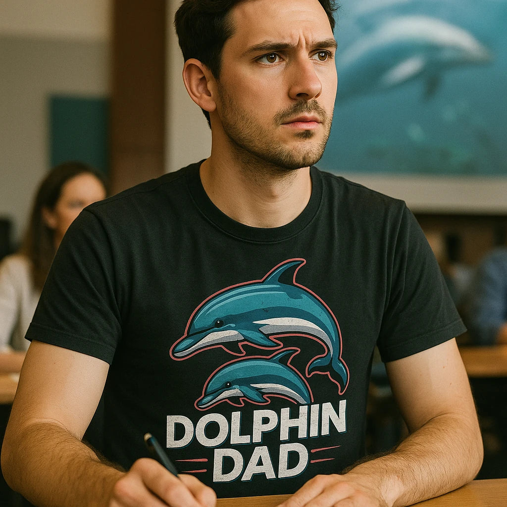 "Dolphin Dad" dolphin tee - product photo 8