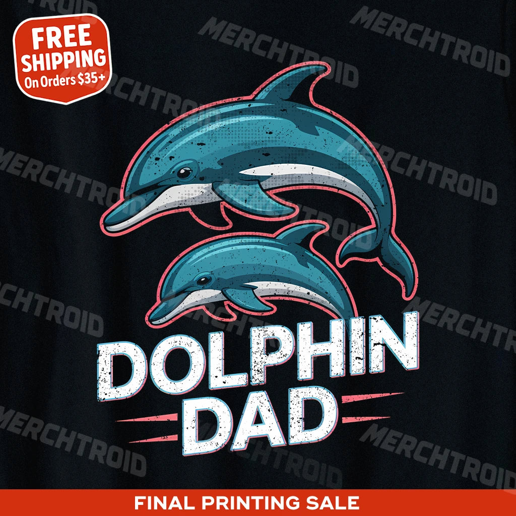 "Dolphin Dad" dolphin tee - product photo 10