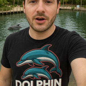 "Dolphin Dad" dolphin tee - product photo 7