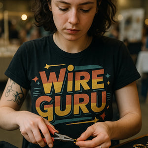 "Wire Guru" black jewelry making shirts - a birthday gift for jewelry making lover