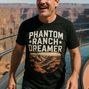 "Phantom Ranch Dreamer" black i hiked the grand canyon t shirt - a birthday gift for the grand canyon lover