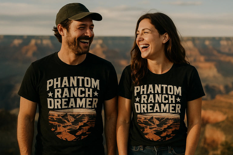 Person wearing the black i hiked the grand canyon t shirt graphic tee - 