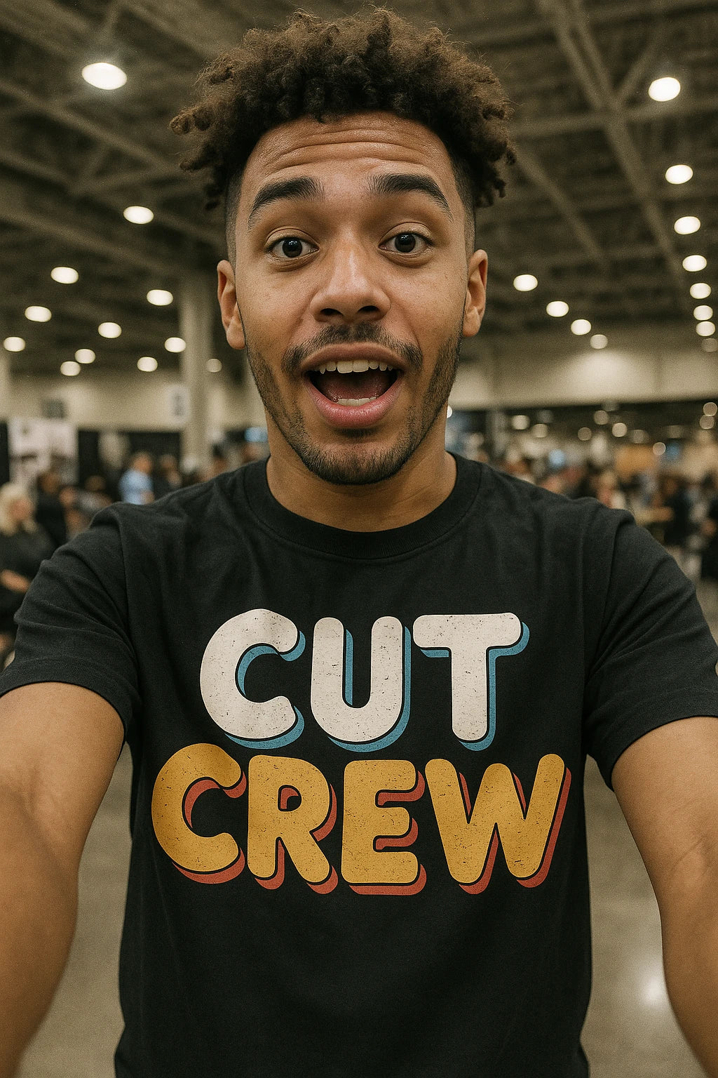 "Cut Crew" black hairdresser shirts - a christmas present ideas for hairdresser