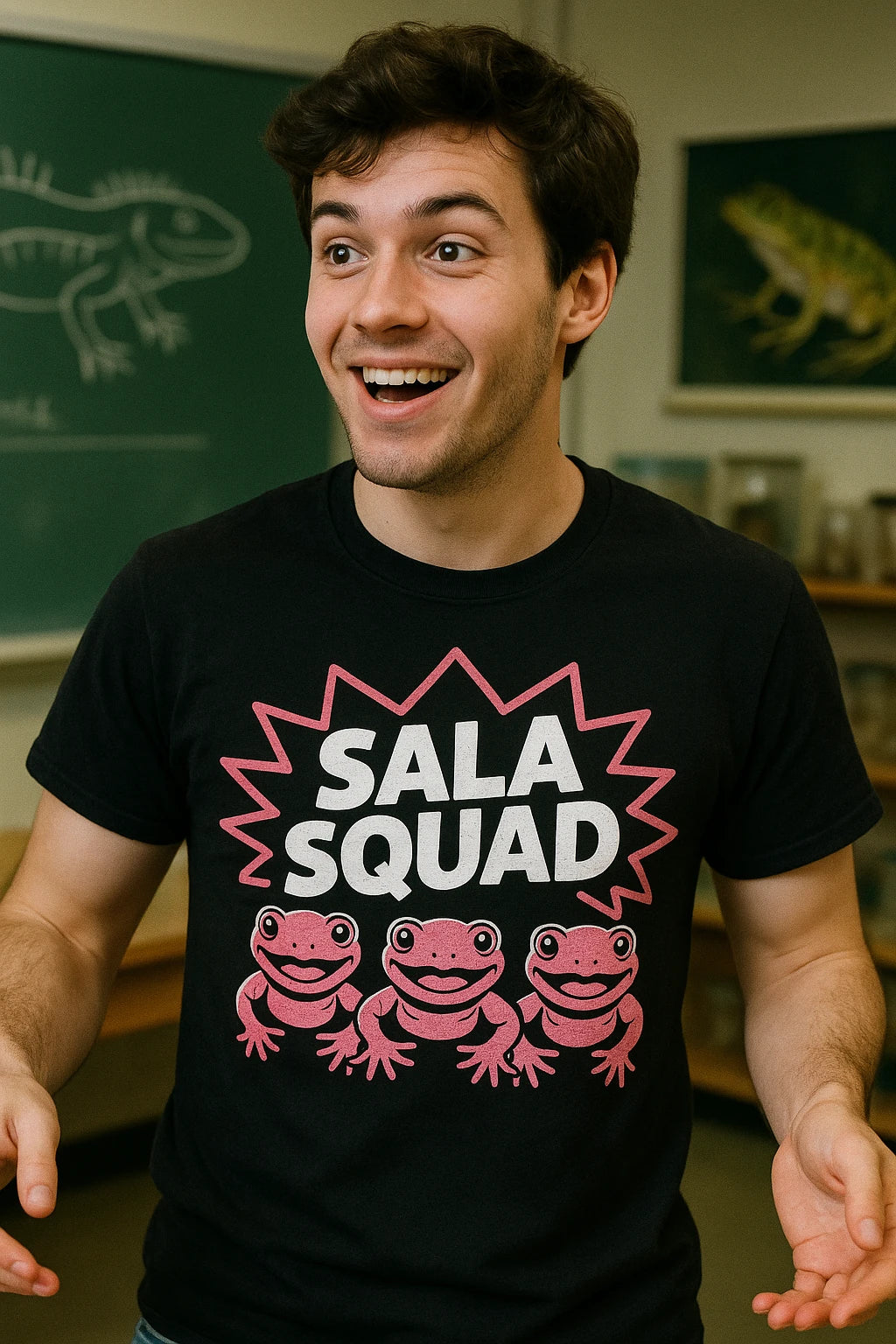 "Sala Squad" black salamanders shirts - a birthday gift for salamanders lover