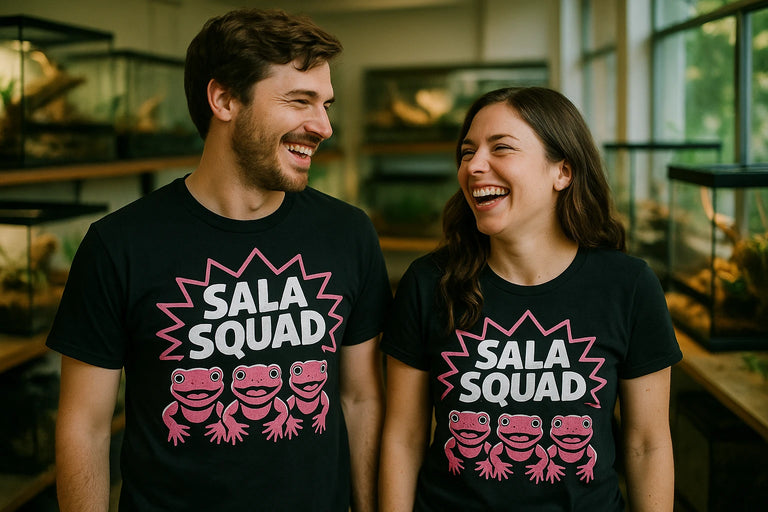 Person wearing the black salamanders shirts graphic tee - 